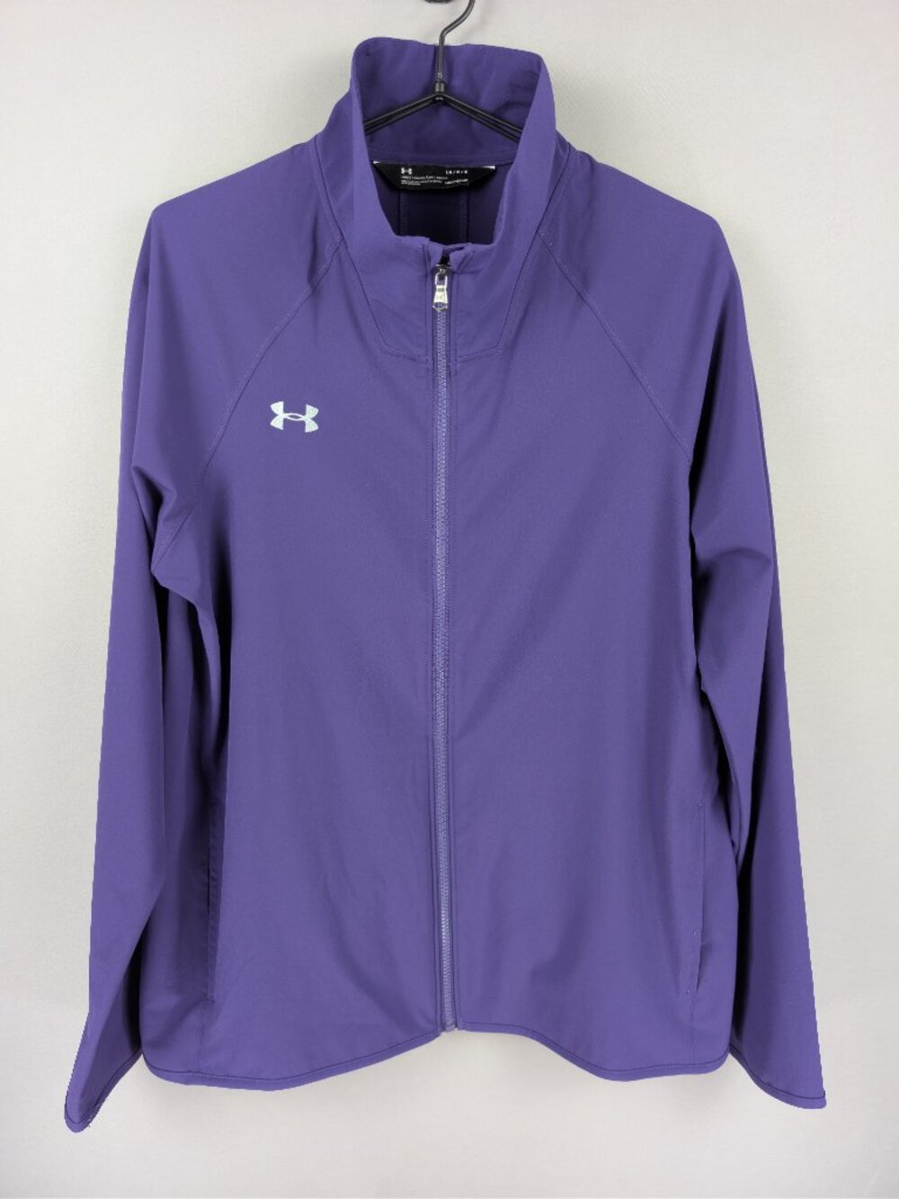 Under Armour Full Zip Jacket Men's Large Purple HeatGear Athletic Warmup